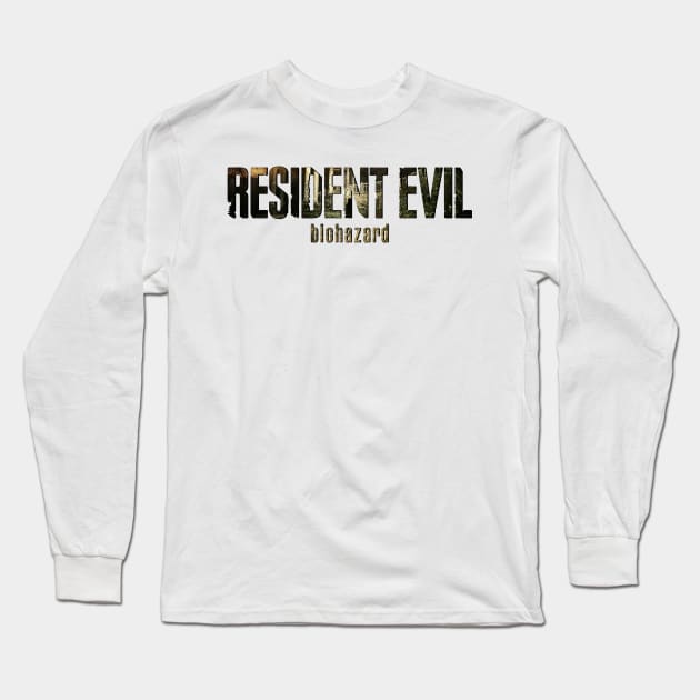 Resident Evil 7 Text Art Long Sleeve T-Shirt by TortillaChief